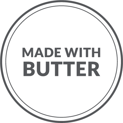 Made with butter               stamp